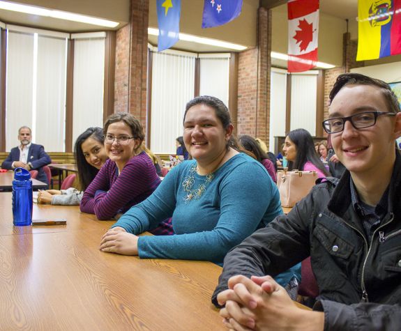 students at SIS career forum